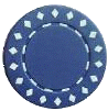 Blue poker chip. Blue poker chip