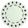 White poker chip. White poker chip
